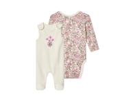lupilu Baby kledingset 2-delig (wit/bloemen, 74/80)
