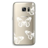 White butterfly: Samsung Galaxy S7 Transparant Hoesje