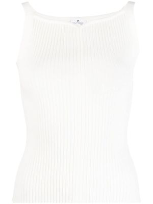 Courrèges débardeur en maille nervurée - Blanc