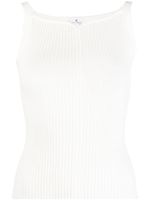 Courrèges débardeur en maille nervurée - Blanc