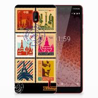 Nokia 1 Plus | Silliconen Back Cover | Postzegels