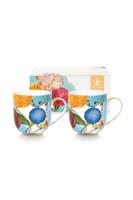 Pip Studio Set/2 Mokken Royal Flowers 260ml