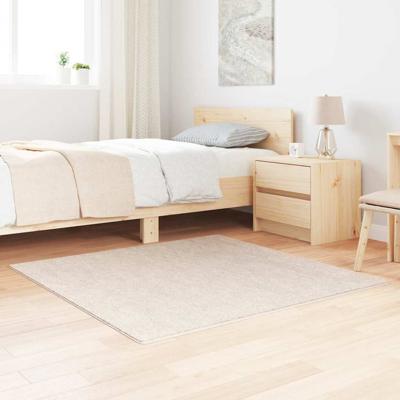 Antislip Shaggy Tapijt Crème 120 x 120 cm PP