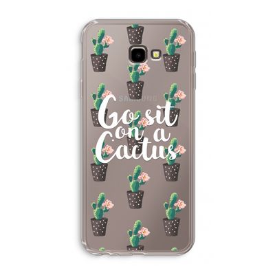Cactus quote: Samsung Galaxy J4 Plus Transparant Hoesje
