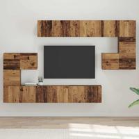 Tv-meubelset 10 pcs Oud hout 180 x 30 x 90.5 cm Bewerkt hout