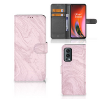 OnePlus Nord 2 5G Bookcase Marble Pink - Origineel Cadeau Vriendin - thumbnail