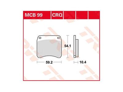 TRW Brake pad mcb 99 crq hyper carbon racing