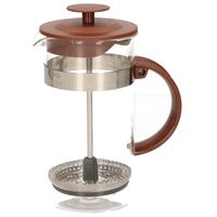 Cafetiere French Press koffiezetter bamboe 350 ml - thumbnail