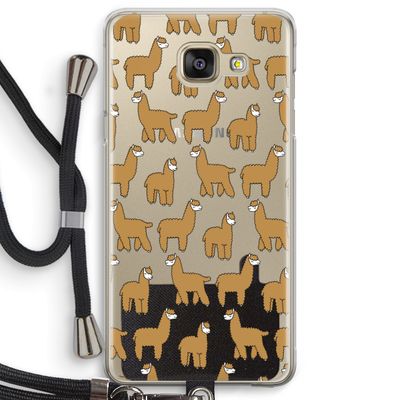 Alpacas: Samsung Galaxy A5 (2016) Transparant Hoesje met koord