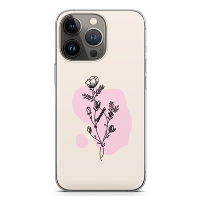 Roses are red: iPhone 13 Pro Transparant Hoesje