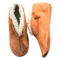 Beige echte suede Spaanse sloffen dames maat 36 - thumbnail