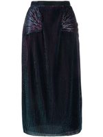 Marco De Vincenzo metallic sheen pleated skirt - Bleu