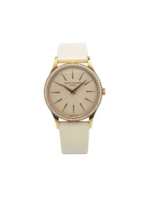 Patek Philippe montre Calatrava 33 mm pre-owned - Tons neutres