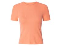 esmara Dames geribbeld shirt (S (36/38), Abrikoos)