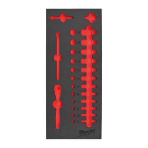 Milwaukee Empty 28 pc 1/4" Ratchet and Skt Set Foam Insert Lege Foam Inlay doppenset 1/4" (28-delig) - 4932493662
