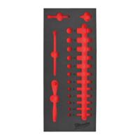 Milwaukee Empty 28 pc 1/4" Ratchet and Skt Set Foam Insert Lege Foam Inlay doppenset 1/4" (28-delig) - 4932493662