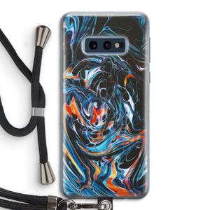 Black Unicorn: Samsung Galaxy S10e Transparant Hoesje met koord