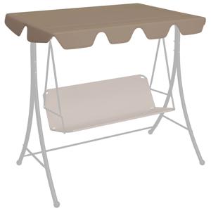 VidaXL Vervangingsluifel voor schommelbank 188/168x145/110 cm taupe