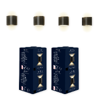 Pakketdeal ZOLUNA 4x wandlamp Marga rond