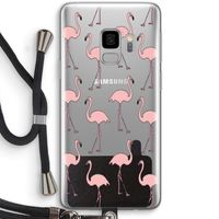 Anything Flamingoes: Samsung Galaxy S9 Transparant Hoesje met koord