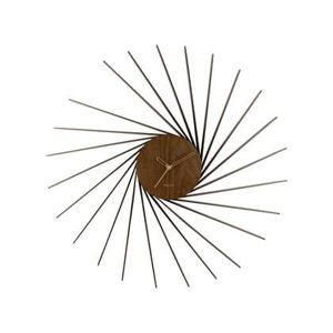 Karlsson - Wall clock Helix XL dark wood veneer