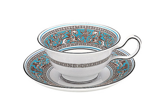 WEDGWOOD - Florentine Turquoise - Theekop&schotel Peony