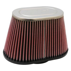 K&N universeel filter 89mm aansluiting, 216mm x 133mm Bodem, 159mm x 102mm Top, 140mm Hoogte (RC-504 RC5040