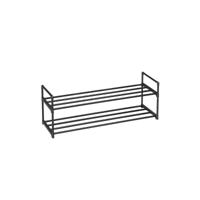 Metalen rek voor schoenen 2 planken, Zwart / 2 niveaus (30 x 92 x 34 cm)