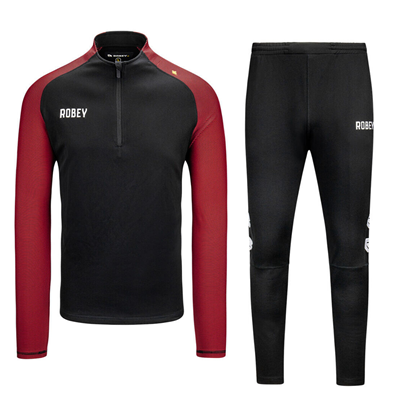 Robey - Performance Half-Zip Trainingspak - Zwart/ Rood