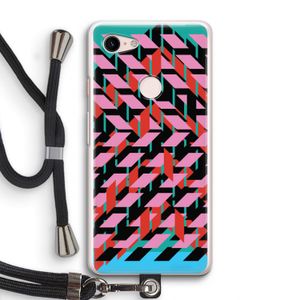 Skew Blush 2: Pixel 3 Transparant Hoesje met koord