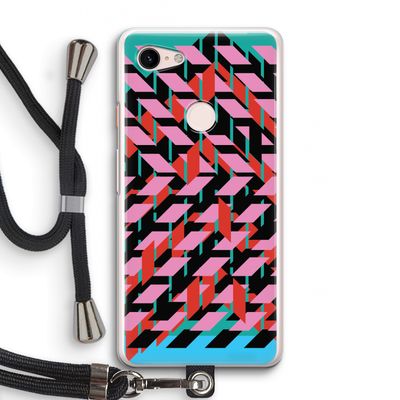 Skew Blush 2: Pixel 3 Transparant Hoesje met koord