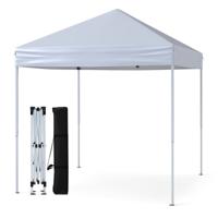Paviljoen 2 x 2m Pop-up Opvouwbaar Paviljoen Waterdicht Stabiel Wintervast UV-bescherming 50+ Tuinpaviljoen Wit
