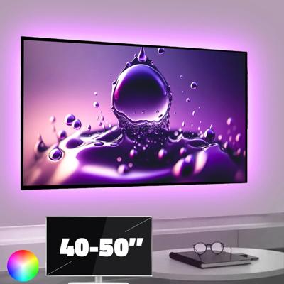 Tv led strip set met 4 RGB strips voor tv's van 40 tot 50 inch