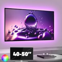 Tv led strip set met 4 RGB strips voor tv's van 40 tot 50 inch