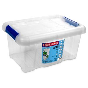 Hega Hogar Opbergbox - met deksel - 29 x 20 x 15 cm - 5 Liter - Opbergbakken - Transparant