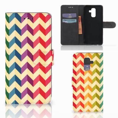 Samsung Galaxy A6 Plus 2018 | Telefoon Hoesje | Zigzag Multi Color