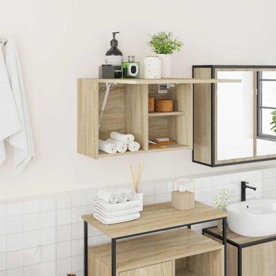 Badkamerwandkast 60x25x40 cm bewerkt hout sonoma eikenkleurig