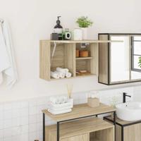 Badkamerwandkast 60x25x40 cm bewerkt hout sonoma eikenkleurig