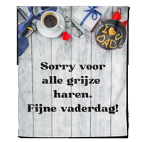 Fleecedeken Vaderdag - Grijze Haren - Pillow Buddies