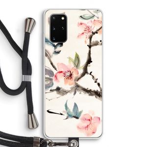 Japanse bloemen: Samsung Galaxy S20 Plus Transparant Hoesje met koord