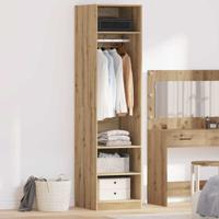 Kledingkast met plank artisanaal eikenkleurig Bewerkt hout