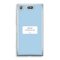Reminder: Sony Xperia XZ1 Compact Transparant Hoesje