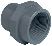 Aquaforte Druk PVC Inzetschroefbus 16mm x ⅜ inch | Lijm-Binnendraad | Weerbestendig en Duurzaam - thumbnail