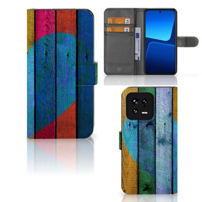 Xiaomi 13 | Book Style Case | Wood Heart - Cadeau voor je Vriend