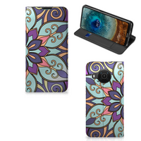 Nokia X20 | X10 Smart Cover Purple Flower - thumbnail