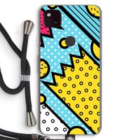 Pop Art #1: Pixel 4a 5G Transparant Hoesje met koord