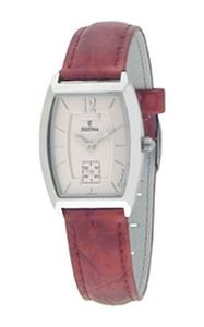 Horlogeband Festina F16025-3 Leder Rood 16mm