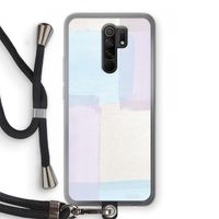 Square pastel: Xiaomi Redmi 9 Transparant Hoesje met koord