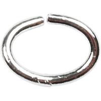 Creativ Company Ring, ovaal, dikte 1 mm, verzilverd, 40 stuk/ 1 doos
