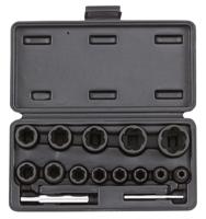 Spiraaldoppenset 1/4" & 1/2", 15 dlg. 818026